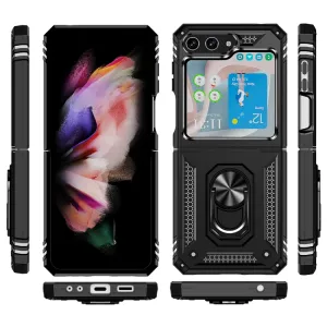 RING Ochranný kryt s držiakom Samsung Galaxy Z Flip5 5G čierny