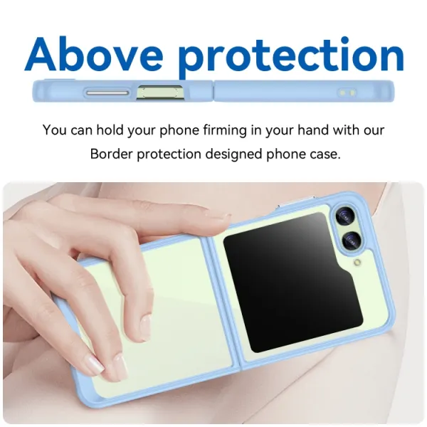 CRYSTAL Ochranný kryt pre Samsung Galaxy Flip5 5G modrý