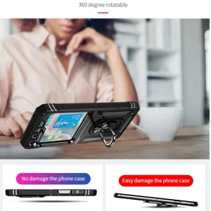 RING Ochranný kryt s držiakom Samsung Galaxy Z Flip5 5G čierny