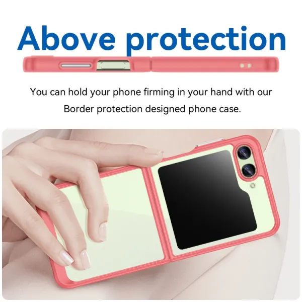 CRYSTAL Ochranný kryt pre Samsung Galaxy Flip5 5G červený