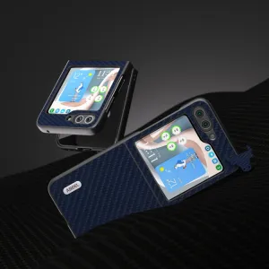 ABEEL CARBON Plastový kryt Samsung Galaxy Z Flip5 5G tmavomodrý