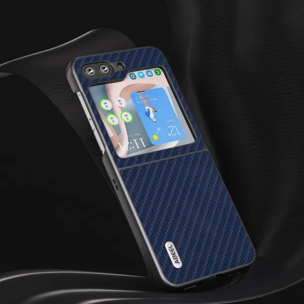ABEEL CARBON Plastový kryt Samsung Galaxy Z Flip5 5G tmavomodrý