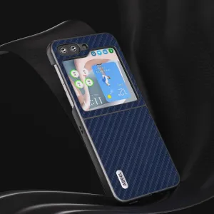 ABEEL CARBON Plastový kryt Samsung Galaxy Z Flip5 5G tmavomodrý