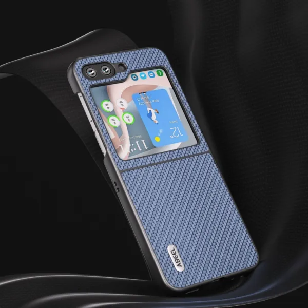 ABEEL CARBON Plastový kryt Samsung Galaxy Z Flip5 5G svetlomodrý