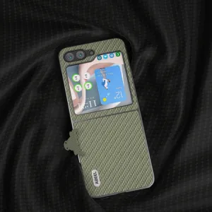 ABEEL CARBON Plastový kryt Samsung Galaxy Z Flip5 5G zelený