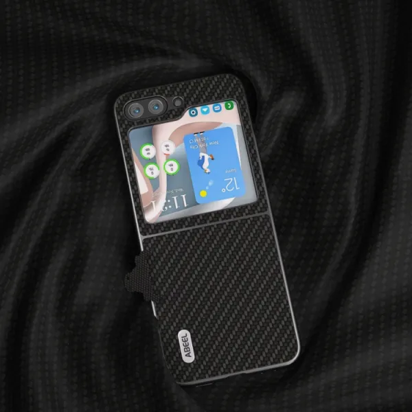 ABEEL CARBON Plastový kryt Samsung Galaxy Z Flip5 5G čierny