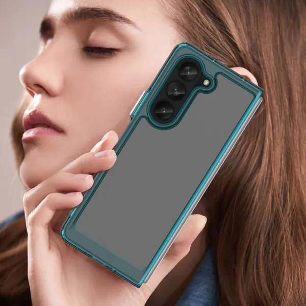 CRYSTAL Ochranný kryt pre Samsung Galaxy Fold5 5G tyrkysový