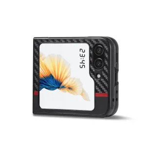 IMEEKE CARBON Zaklápacie puzdro pre Samsung Galaxy Z Flip5 5G čierne
