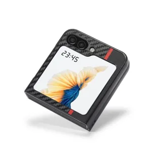 IMEEKE CARBON Zaklápacie puzdro pre Samsung Galaxy Z Flip5 5G čierne
