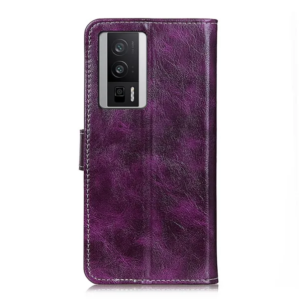 RETRO Peňaženkový obal Xiaomi Poco F5 Pro fialový