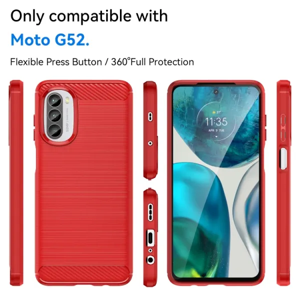 FLEXI TPU Kryt pre Motorola Moto G52 červený