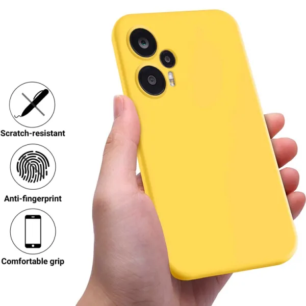 RUBBER Ochranný kryt pre Xiaomi Poco F5 žltý