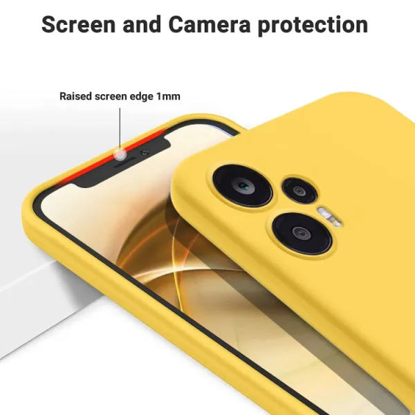 RUBBER Ochranný kryt pre Xiaomi Poco F5 žltý