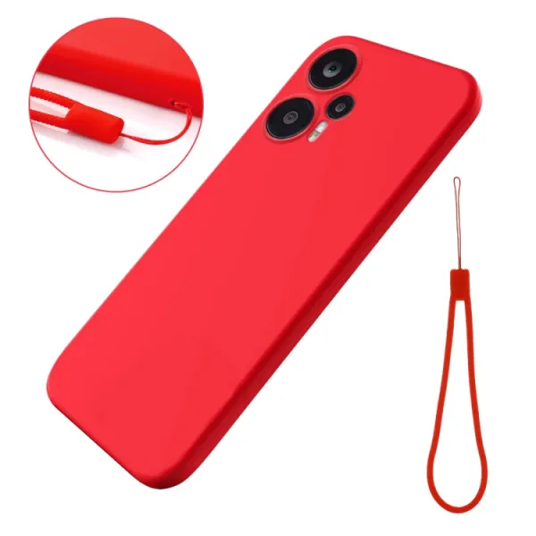 RUBBER Ochranný kryt pre Xiaomi Poco F5 červený