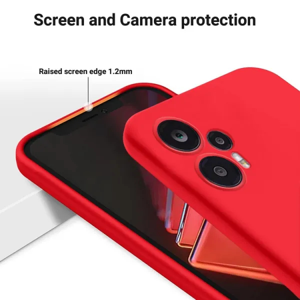 RUBBER Ochranný kryt pre Xiaomi Poco F5 červený