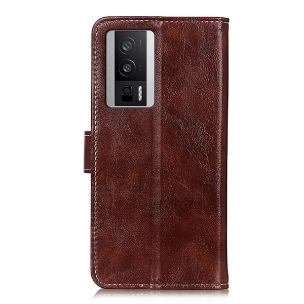 RETRO Peňaženkový obal Xiaomi Poco F5 Pro hnedý