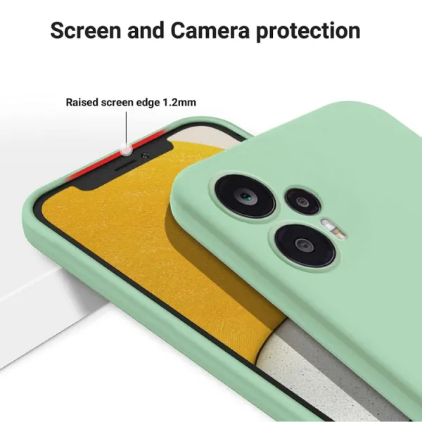 RUBBER Ochranný kryt pre Xiaomi Poco F5 zelený
