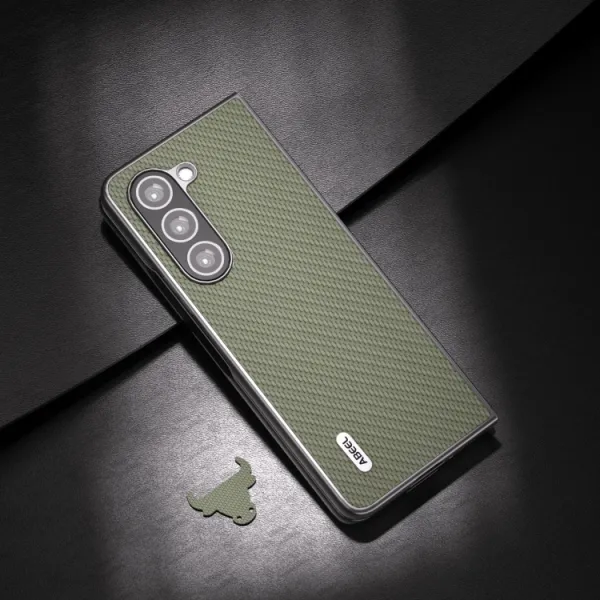 ABEEL CARBON Plastový kryt Samsung Galaxy Z Fold5 5G zelený