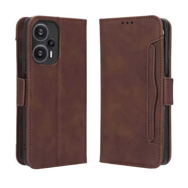 SLOT Peňaženkový obal pre Xiaomi Poco F5 Pro hnedý