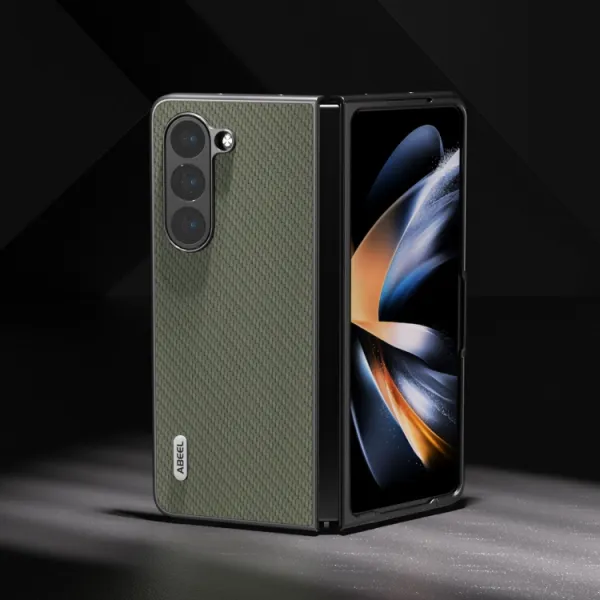 ABEEL CARBON Plastový kryt Samsung Galaxy Z Fold5 5G zelený