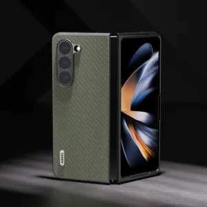ABEEL CARBON Plastový kryt Samsung Galaxy Z Fold5 5G zelený