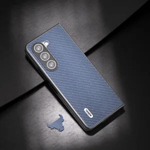 ABEEL CARBON Plastový kryt Samsung Galaxy Z Fold5 5G svetlomodrý