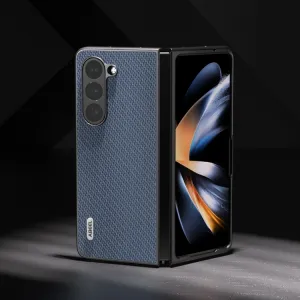 ABEEL CARBON Plastový kryt Samsung Galaxy Z Fold5 5G svetlomodrý