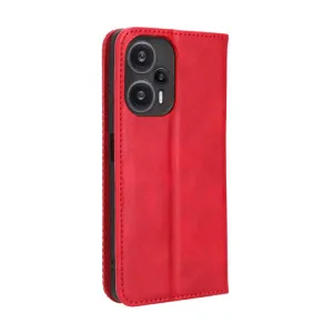 BUSINESS Peňaženkový kryt pre Xiaomi Poco F5 červený