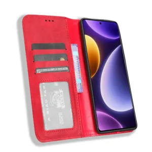 BUSINESS Peňaženkový kryt pre Xiaomi Poco F5 červený