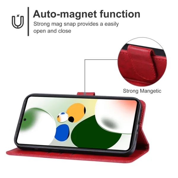 SMOOTH Peňaženkové puzdro pre Xiaomi Poco F5 červené