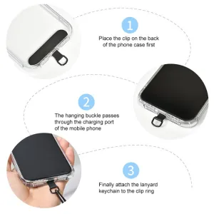 PROTEMIO EASY Univerzálna šnúrka na mobil pod ochranný kryt biela