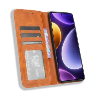 BUSINESS Peňaženkový kryt pre Xiaomi Poco F5 hnedý