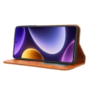 BUSINESS Peňaženkový kryt pre Xiaomi Poco F5 hnedý