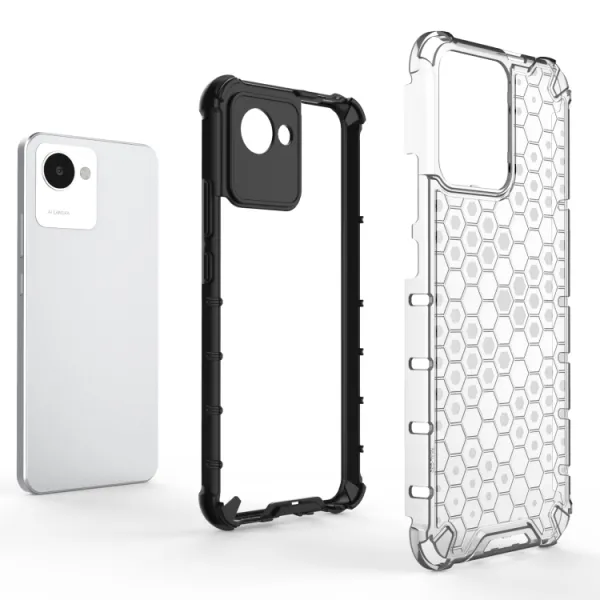 HONEYCOMB Ochranný kryt Realme C30 biely