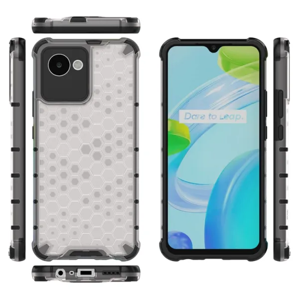 HONEYCOMB Ochranný kryt Realme C30 biely