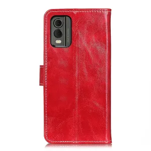 RETRO Peňaženkový obal Nokia C32 červený