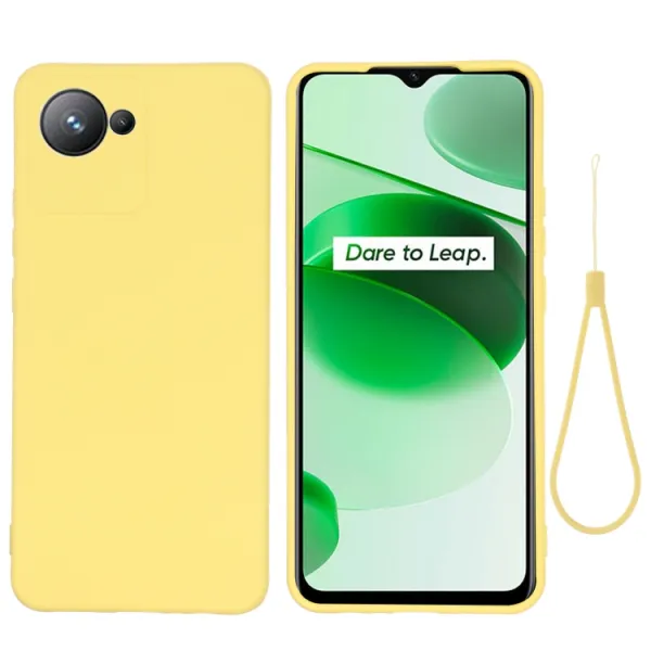 RUBBER Ochranný kryt pre Realme C30 žltý