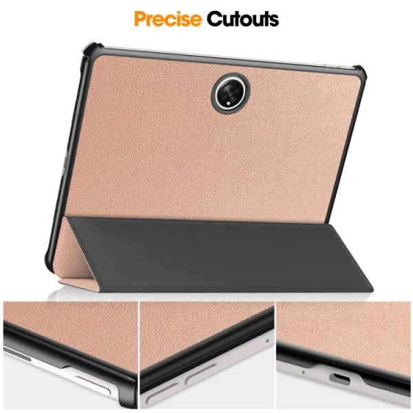 LEATHER Zaklápací obal pre OnePlus Pad ružovozlatý