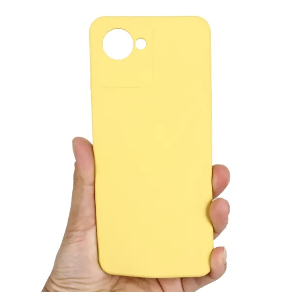 RUBBER Ochranný kryt pre Realme C30 žltý