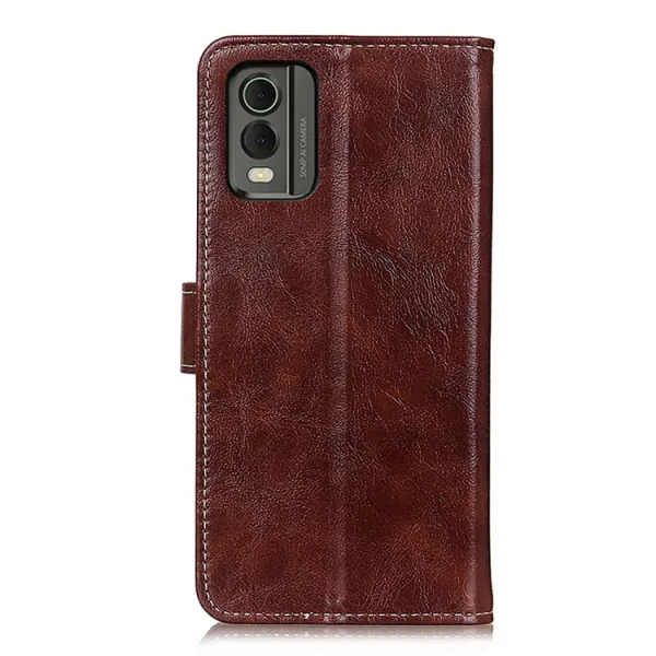 RETRO Peňaženkový obal Nokia C32 hnedý