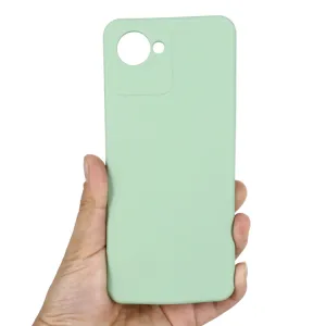 RUBBER Ochranný kryt pre Realme C30 zelený