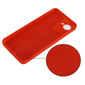 RUBBER Ochranný kryt pre Realme C30 červený