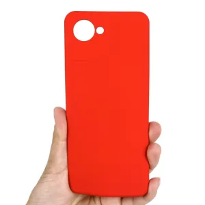 RUBBER Ochranný kryt pre Realme C30 červený