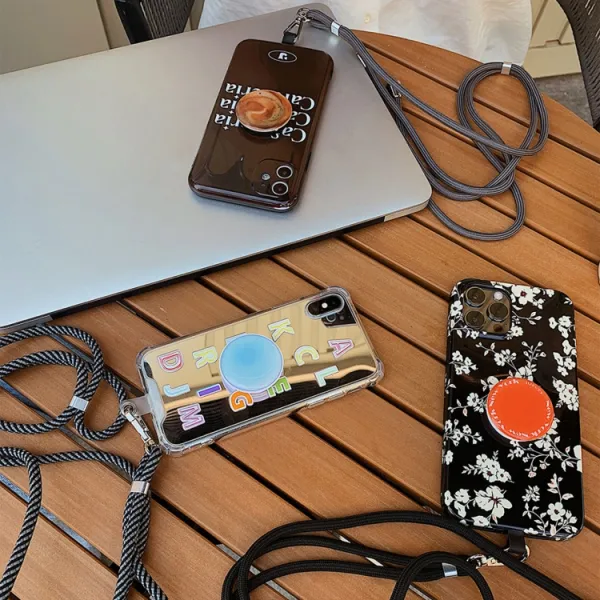 PROTEMIO ROPE Univerzálna šnúrka na mobil pod kryt žltá