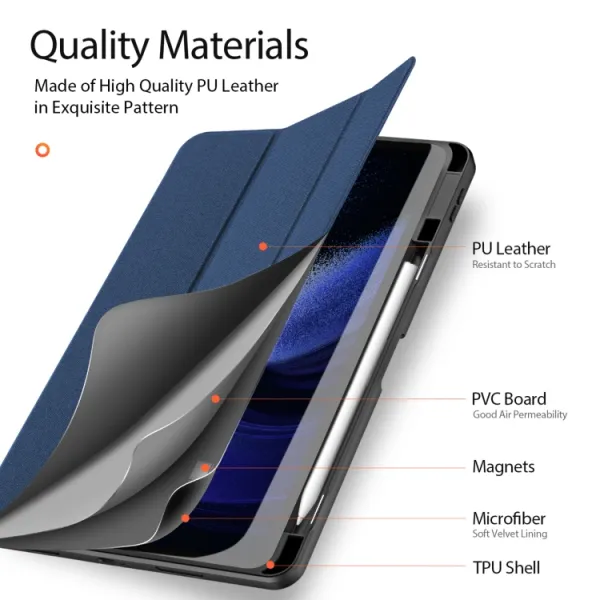 DUX DOMO Zaklápacie puzdro Xiaomi Pad 6 / Pad 6 Pro modré
