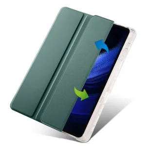 CRYSTAL Zaklápacie puzdro Xiaomi Pad 6 / Pad 6 Pro tmavozelené