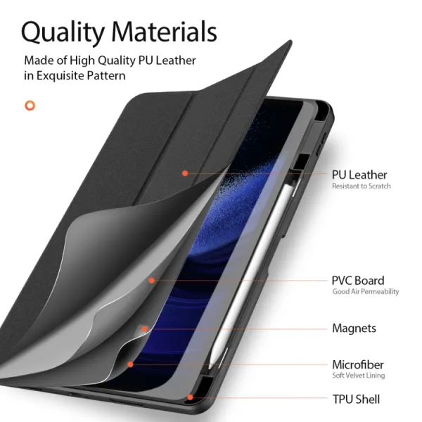 DUX DOMO Zaklápacie puzdro Xiaomi Pad 6 / Pad 6 Pro čierne