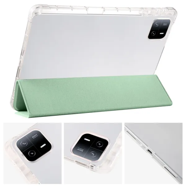 CRYSTAL Zaklápacie puzdro Xiaomi Pad 6 / Pad 6 Pro svetlozelené