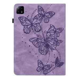 ART BUTTERFLIES Zaklápacie puzdro Xiaomi Pad 6 / Pad 6 Pro fialové