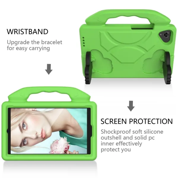 KIDDO Detský obal pre Huawei MediaPad M5 8.4" zelený